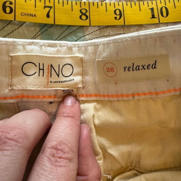 Anthropologie Chino Multicolored Pinstriping Size 26 - Picture 3 of 6